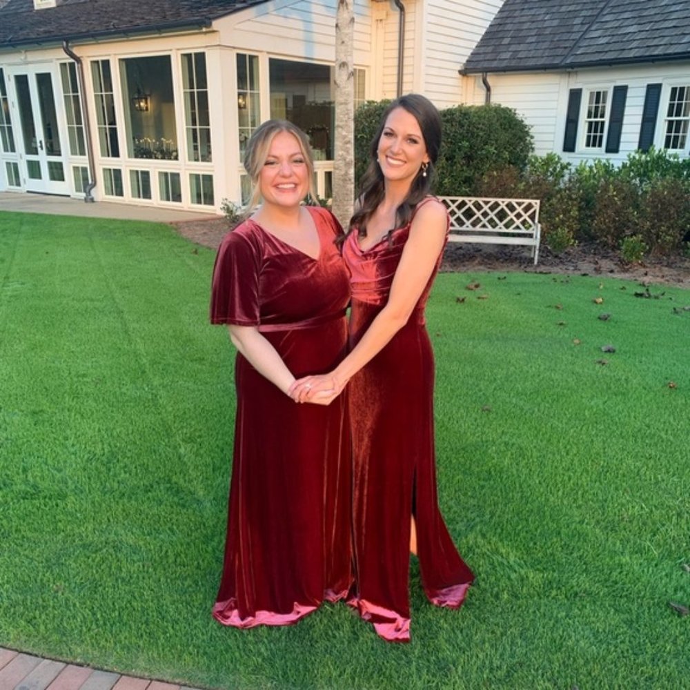 Revelry Skye Velvet Dress in Romantic Rose